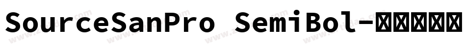 SourceSanPro SemiBol字体转换